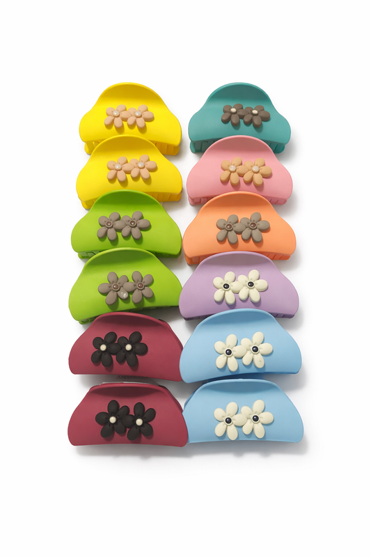 Luxe Blossom Claw Clips