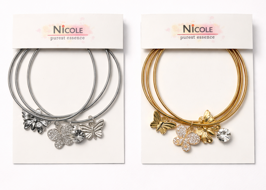 Crystal Butterfly Charm Bracelet